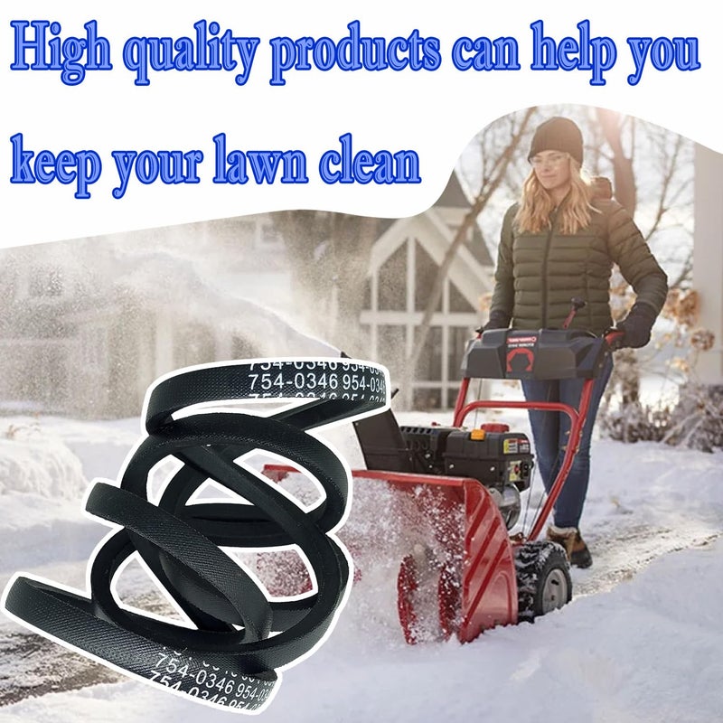 IKSI 754-0346 Lawn Mower/Snowblower Auger Drive Belt 3/8x30 inches fits for Cub Cadet MTD Troy-Bilt White Outdoor 754-0346 954-0346 Ariens 07208400 S-tens 265-013 Toro 6552(2-Pack) - Image 5